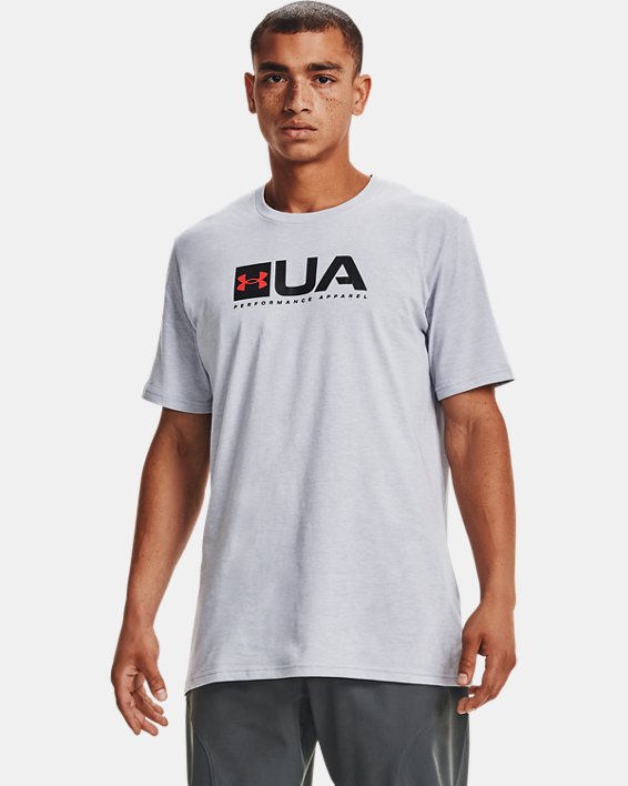 Men's UA Multi Logo Short Sleeve, Gray, pdpMainDesktop image number 1